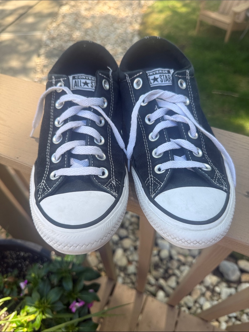Converse Black and White Low Top All Star Sneakers